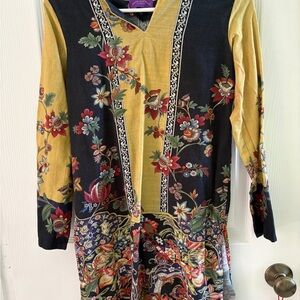 Floral Long Sleeve Sana Safinaz tunic